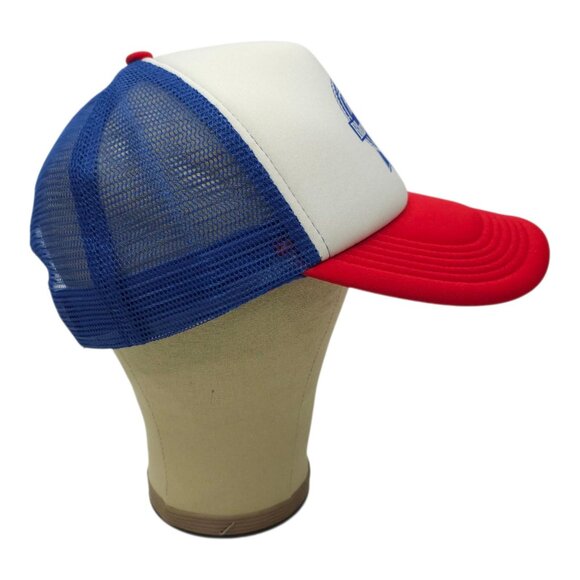 Pabst Blue Ribbon Beer Mesh Foam Snapback Cap Trucker Baseball Logo Patch Hat - Picture 10 of 14